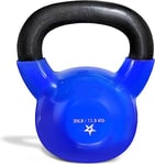 Yes4All KD6S Vinyl Coated Cast Iron Kettlebell, Kettle Bell Weights Set - Blue Kettlebells, 11.3 kg