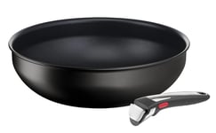 Tefal Ingenio Poêle Wok 28 cm + poignée amovible Induction Revêtement antiadh...