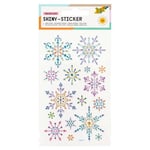 folia Shiny Snowflake, 16 Stickers, Made of Colourful Rhinestones, in Various Designs, Easy to Peel Off from The Film, One Size