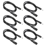 6 Pcs 3Ft Male to Female Plug 3.5 x 1.35mm DC Power Extension Cord Cable, Black