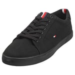 Tommy Hilfiger - Harlow Low Top Sneakers for Men - Shoes for Men UK, Mens Shoes, Mens, Walking Shoes Mens, Shoes - Black Trainers Size 5.5