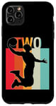 Coque pour iPhone 11 Pro Max Cadeau rétro joueur de basket-ball 2 ans pour hommes, garçons et enfants