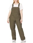 Dickies Women's Relaxed Fit Bib Overalls Shortalls, Rinsed Moss Green, Medium