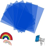 Lot de 7 filtres photo 29,7 x 21 cm gelées photographiques bleu couleurs filtres transparents superposables filtres A4 pour lumière LED Studio Flash Photo Correction Couleur DIY