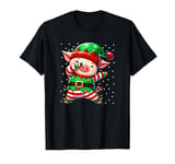 Pig Christmas Elf Funny Pig Lover Farmer T-Shirt