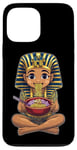 Coque pour iPhone 13 Pro Max Pharaon King Tut Ramen Nouilles Japonaises Mignon Kawaii