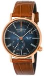 ZEPPELIN 7137-3 Watch LZ120Rome Navy Dial Men's Leather Brown Band NEW