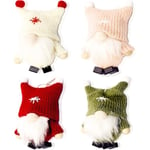 Julpynt Santa Plysch Julgran Hängande tomtar (4-pack)