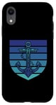 iPhone XR Anchor Blue Sea Retro Case