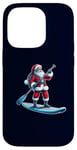 iPhone 14 Pro Stand-up Paddleboarding Santa Funny Hobbies Christmas Pajama Case