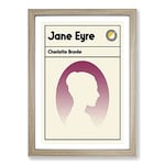 Big Box Art Book Cover Jane Eyre Charlotte Bronte Framed Wall Art Picture Print Ready to Hang, Oak A2 (62 x 45 cm)