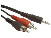 Gembird 0.2M, 3.5Mm/2Xrca, M/M, 3,5Mm, Hankoppling, 2 X Rca, Hankoppling, 0,2 M, Svart, Röd, Vit