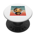 Antennes de casque de dessin animé mignon Bumblebee ailes PopSockets PopGrip Adhésif