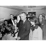 Artery8 US President Johnson Takes Oath Air Force 1 Photo Premium Wall Art Canvas Print 18X24 Inch