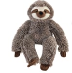 KANDY NEW BROWN PLUSH CUDDLY SLOTH SOFT TOY TEDDY - TY1919 FURRY ANIMAL MONKEY