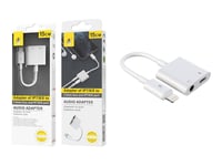 ONE PLUS NB1246 - Lightning vers prise casque/adaptateur de charge - Lightning mâle pour Lightning, prise audio de 3,5 mm femelle - 15 cm - blanc