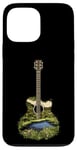 Coque pour iPhone 13 Pro Max Guitare acoustique Nature Paysage Musique Lover Art