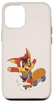 Coque pour iPhone 13 Pro Fox sur une planche à roulettes