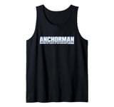 Anchorman The Legend Of Ron Burgundy Silver Logo Tank Top