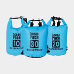 Ocean Pack Drybag set / sjösäckar Pack, 500D, 10/20/30 liter, blå, 3-pack