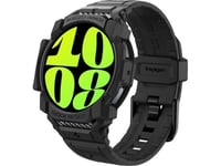 Spigen Rugged Armor Pro, Band, Smartwatch, Svart, Samsung, Galaxy Watch 7 (44Mm), Termoplastisk Polyuretan (Tpu)