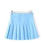 FDJIAJU Ladies Skirt,Ladies High Waist Pleated Skirt Spring Autumn Sexy Fashion A-Line Versatile Flared Skirt Girls Skater Tennis School Skirt Uniform Short Dress,Sky Blue,Xs