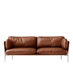 &Tradition - Cloud LN3.2 - Chrome - Leather cat.2 - Silk SIL0250 Cognac - Sofaer - Luca Nichetto