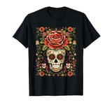 Rose Dia Los Muertos Sugar skull Day dead Gothic T-Shirt