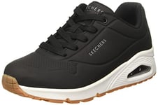 Skechers Women's Uno Stand on Air Sneaker, Black Durabuck, 2 UK