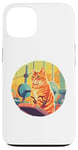 iPhone 13 Cute Fit Orange Cat Sitting on Gym Lifting Bench Case