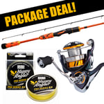 Patriot Fireball Xtreme Micro + Daiwa Regal LT avokelasetti kuitusiimalla