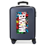 Marvel Avengers Action Valise Trolley Cabine Bleu 38x55x20 cms Rigide ABS Serrure à combinaison 34L 2,6Kgs 4 roues doubles Bagage à main