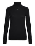 Tjw Essential Turtleneck Sweater Tops Knitwear Turtleneck Black Tommy Jeans