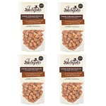 Joe & Sephs Belgian Chocolate Popcorn (4x75g) | 1 Star Great Taste Award, gourmet popcorn, snack bag, air-popped popcorn, chocolate popcorn, move night snack