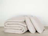 Parure Linge de lit Olivia Cream - Set Housse de Couette 260x240 cm + 2 taies d'oreiller 60x70 cm