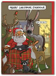 Merry Christmas Everyone Rude Cartoon Card Cheeky Festive Merry Joke Humour Xmas