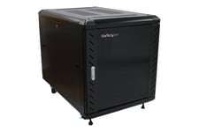 StarTech.com 12U AV Rack Cabinet - Network Rack with Glass Door - 19 inch Computer Cabinet for Server Room or Office (RK1236BKF) - rack - 12U