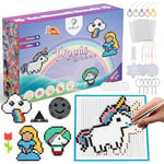 La Manuli Perles à Repasser Set - Kit Bricolage Enfant, Fusible Perles avec Plaques et Accessoires pour Créer des Décorations, 4500 Pièces, 24 Couleurs, 4 Plaques, 25 Modeles