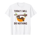 Funny sleeping sloth lies in hammock | Sleeping Cute Sloth T-Shirt