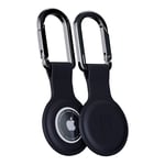 iDeal of Sweden Silikon AirTag Holder med Karabinkrok - Black