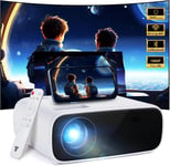 mini projecteur,vidéoprojecteur domestique avec WiFi 5G et Bluetooth 5.2,rétroprojecteur Full HD 1080P,taille de projection jusqu'à 200 pouces,compatible Android/iOS/Laptop/TV Stick/X-Box/HDMI/USB