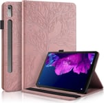 Coque Lenovo Tab P11 2nd Gen 11.5 Pouces 2022 Tb350fu/Tb350xu Pu Cuir Cover Tablette Housse De Protection Porte-Crayons Portefeuille Tablet Étui Lenovo Tab P11 2ème Génération 2022 -Rose Gold