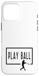 Coque pour iPhone 16 Pro Max Play Ball Baseball Batter Homerun Funny Game Graphic Dire