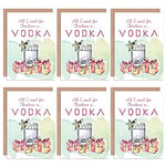 Wee Blue Coo Christmas Cards x6 Vodka Alcohol All I Want Funny Tipsy Set Xmas De l'alcool Drôle