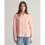 Gant Reg Chambray Skjorta Med Långa ärmar Rosa 36 Kvinna