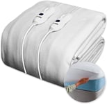 Dreamcatcher Electric Blanket King Size 203 x 152cm, Soft Polyester Electric Bl