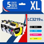 123CONSOMMABLES - LC3219XL Cartouches encre compatible avec Brother LC3219XL LC3219 LC3217 pour Brother MFC-J5330DW, J5730DW, J6930DW, J5930DW, J6530DW, J6935DW (2 Noir / 1 Cyan / 1 Magenta / 1 Jaune)