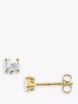 E.W Adams 18ct Yellow Gold Round Brilliant Cut Diamond Stud Earrings, 0.50ct