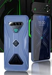 Hülle® Anti-Slip Anti-Fingerprint Soft and Hard Shell Case Compatible for Xiaomi Black Shark 4 Pro/Xiaomi Black Shark 4(Blue)