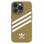 Coque Adidas en cuir PU pour Apple iPhone 13 Pro Max 6,7 - beige-or